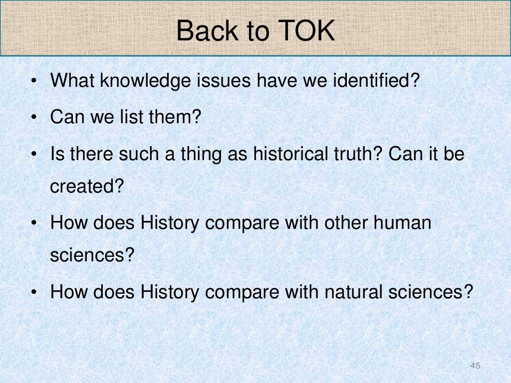 History For Theory Of Knowledge