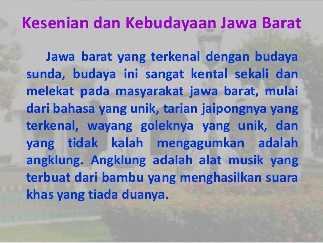 Karakteristik Biogeografi Dan Sosioantropologi Jawa Barat