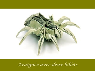 Araignée avec deux billets
 