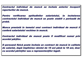 Pliante relatii de munca