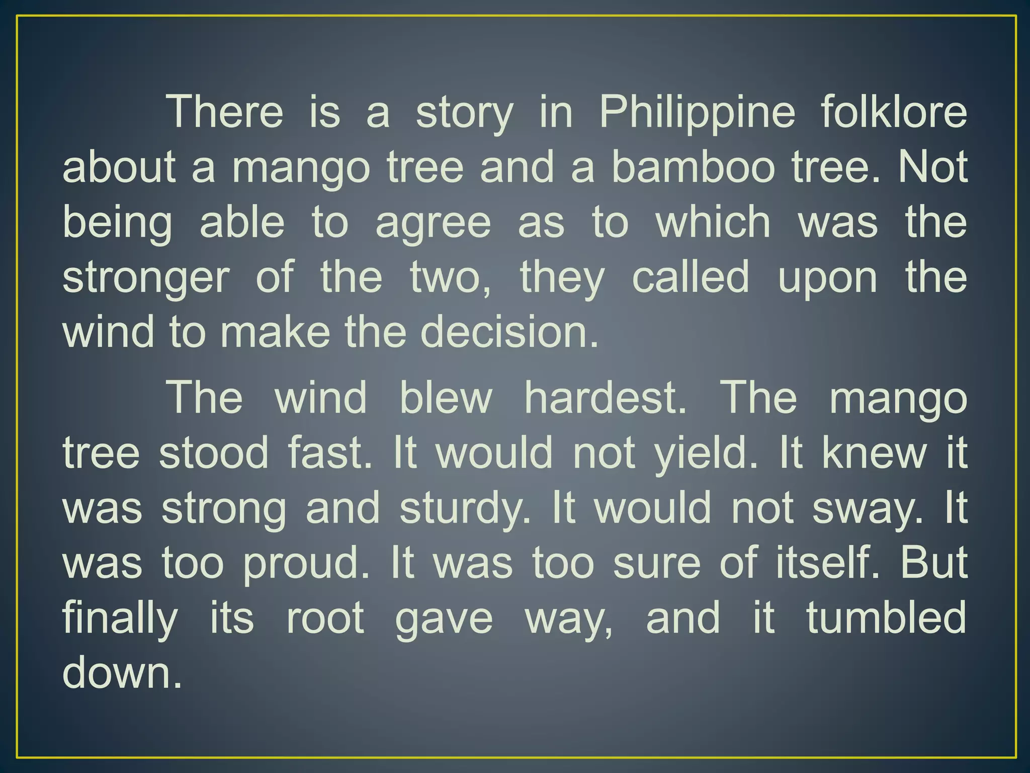 Pliant like a bamboo PPT