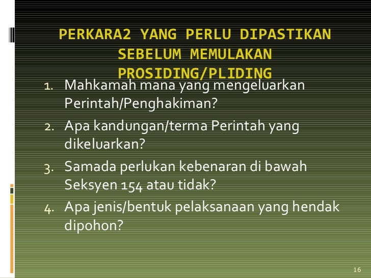 Pliding Utk Proses Penguatkuasaan Perintah