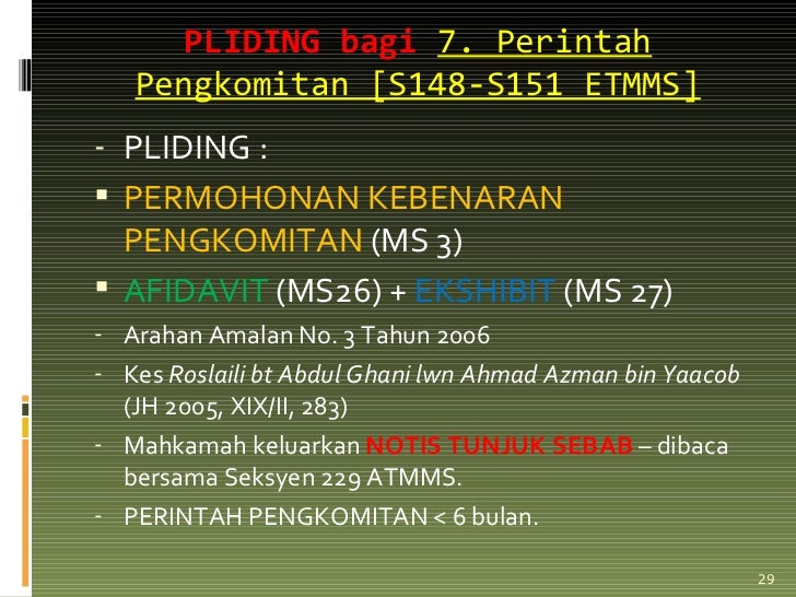 Pliding Utk Proses Penguatkuasaan Perintah