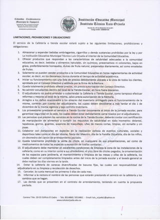 Pliego cafetería 2019