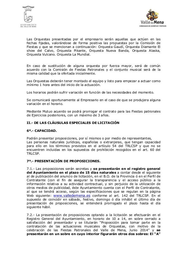 Pliego cláusulas administrativas contratación actuaciones