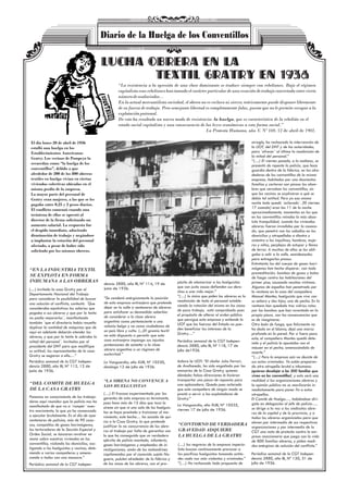 Diario de La Huelga de los Conventillos (anexo de fuentes)