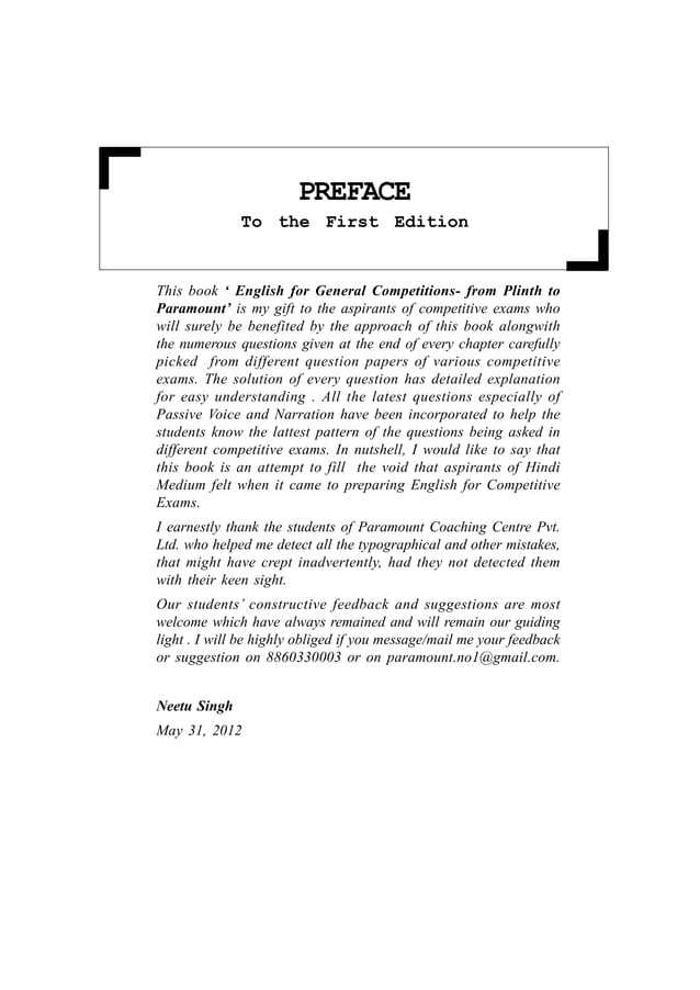 Paramount English Picture Example Plinth To Paramount English by Neetu singh.pdf | Educational Assessment ...