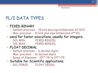 PLI Presentation for Mainframe Programmers | PPT