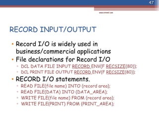 PLI Presentation for Mainframe Programmers | PPT