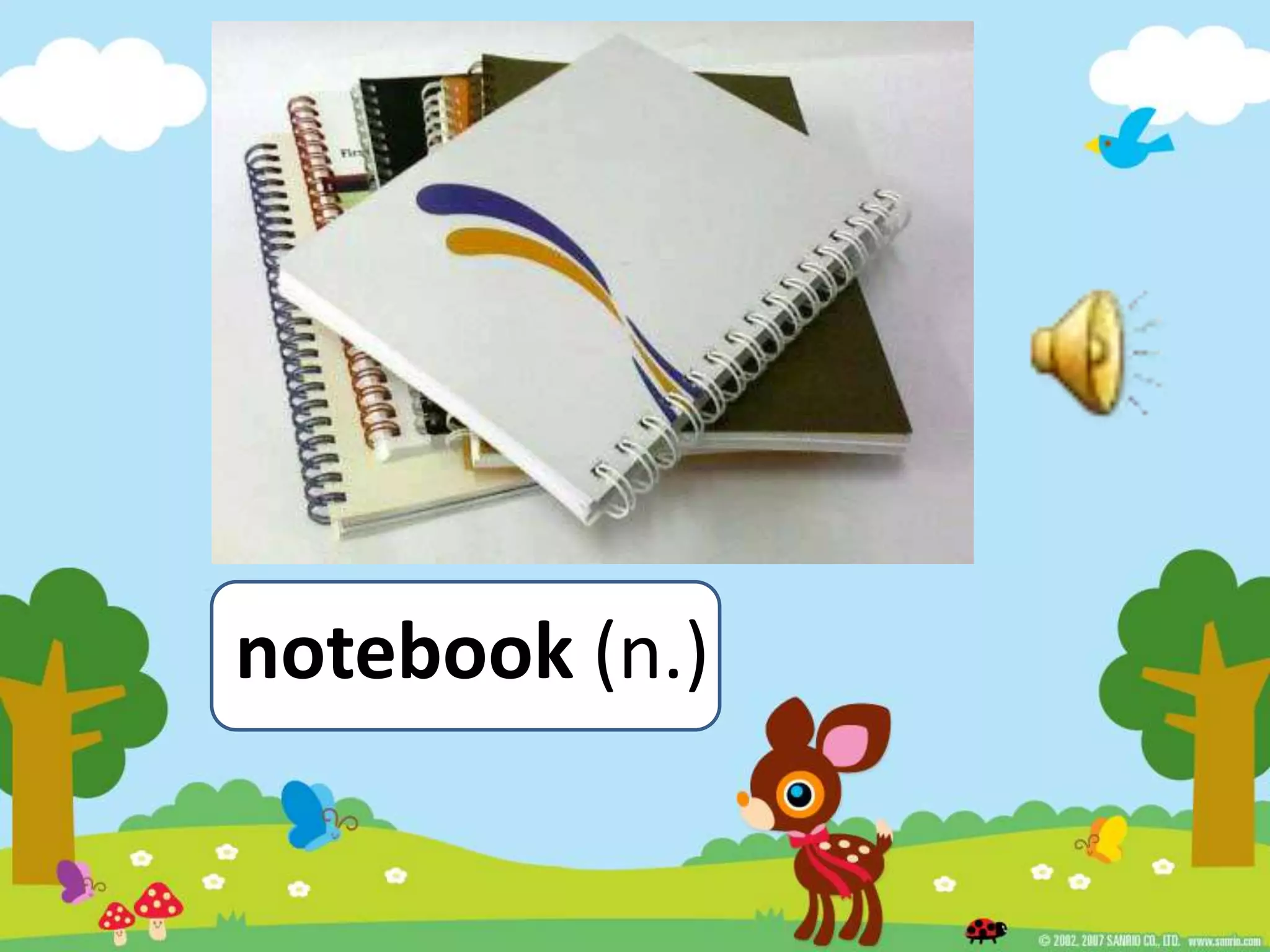 notebook (n.)
 