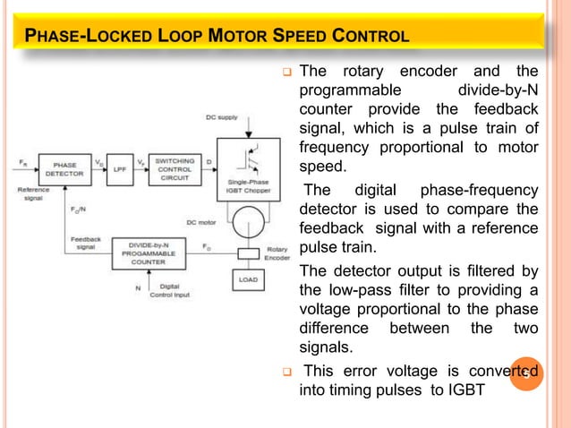 Phase Lock Loop control of dc drive | PPTX
