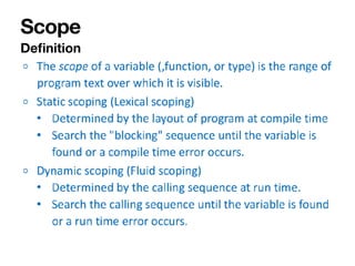 Scope
Deﬁnition
 