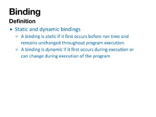 Binding
Deﬁnition
 