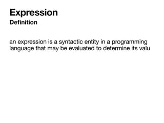 Definite Expression PL Lecture 04 - Expression and Statement | PDF