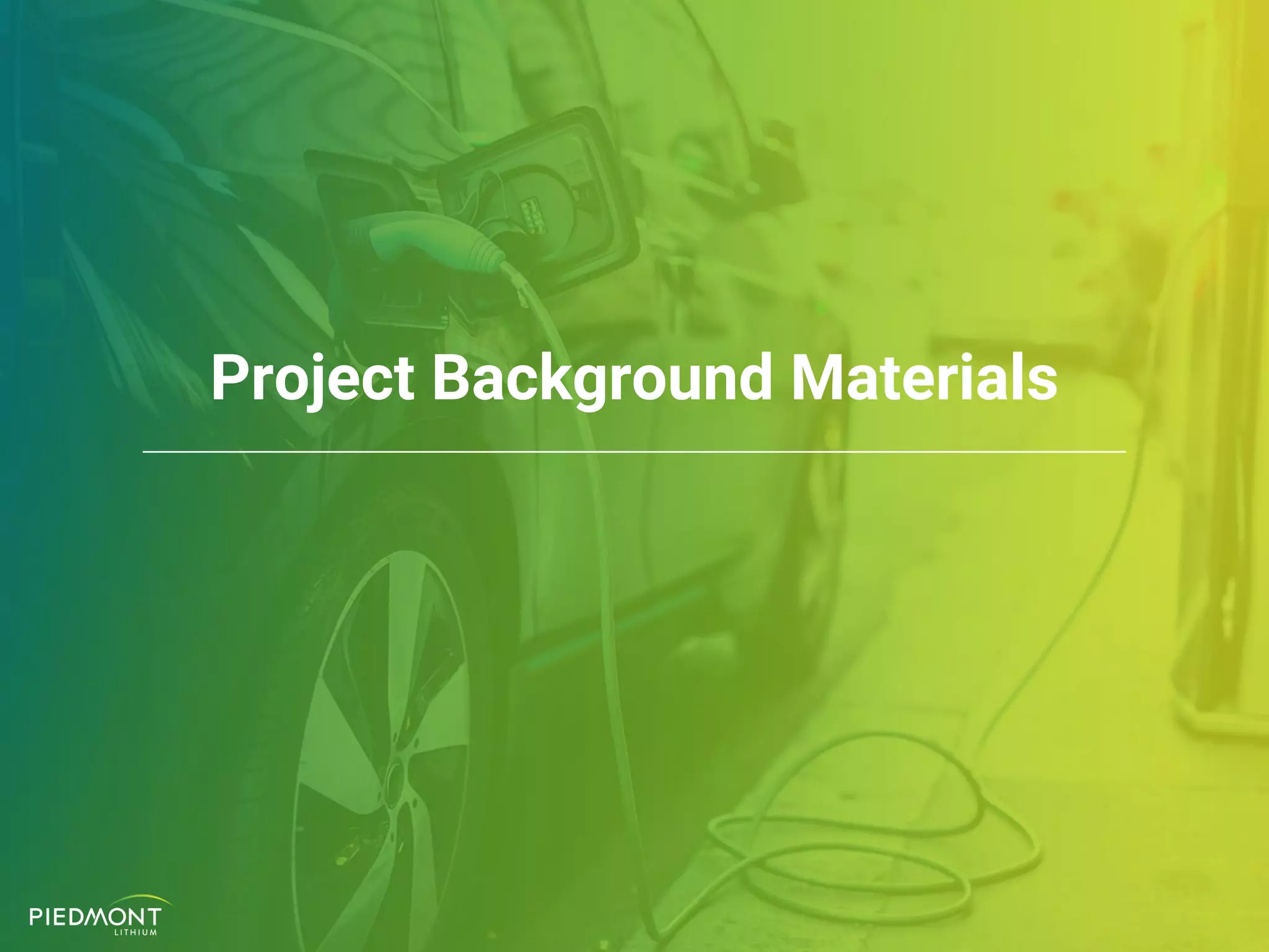 Project Background Materials
 