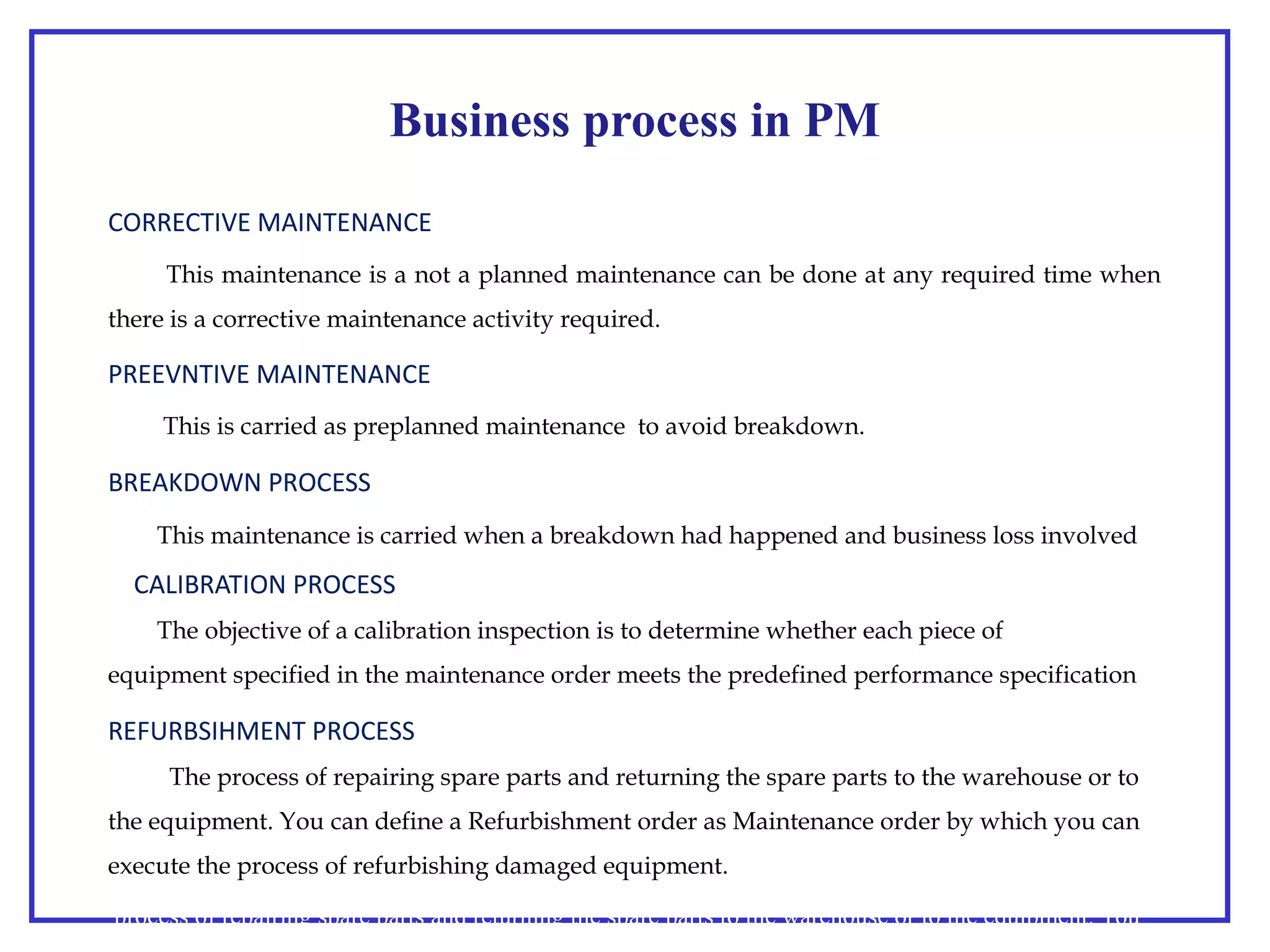 SAP PM Plant Maintenance Training | PPT