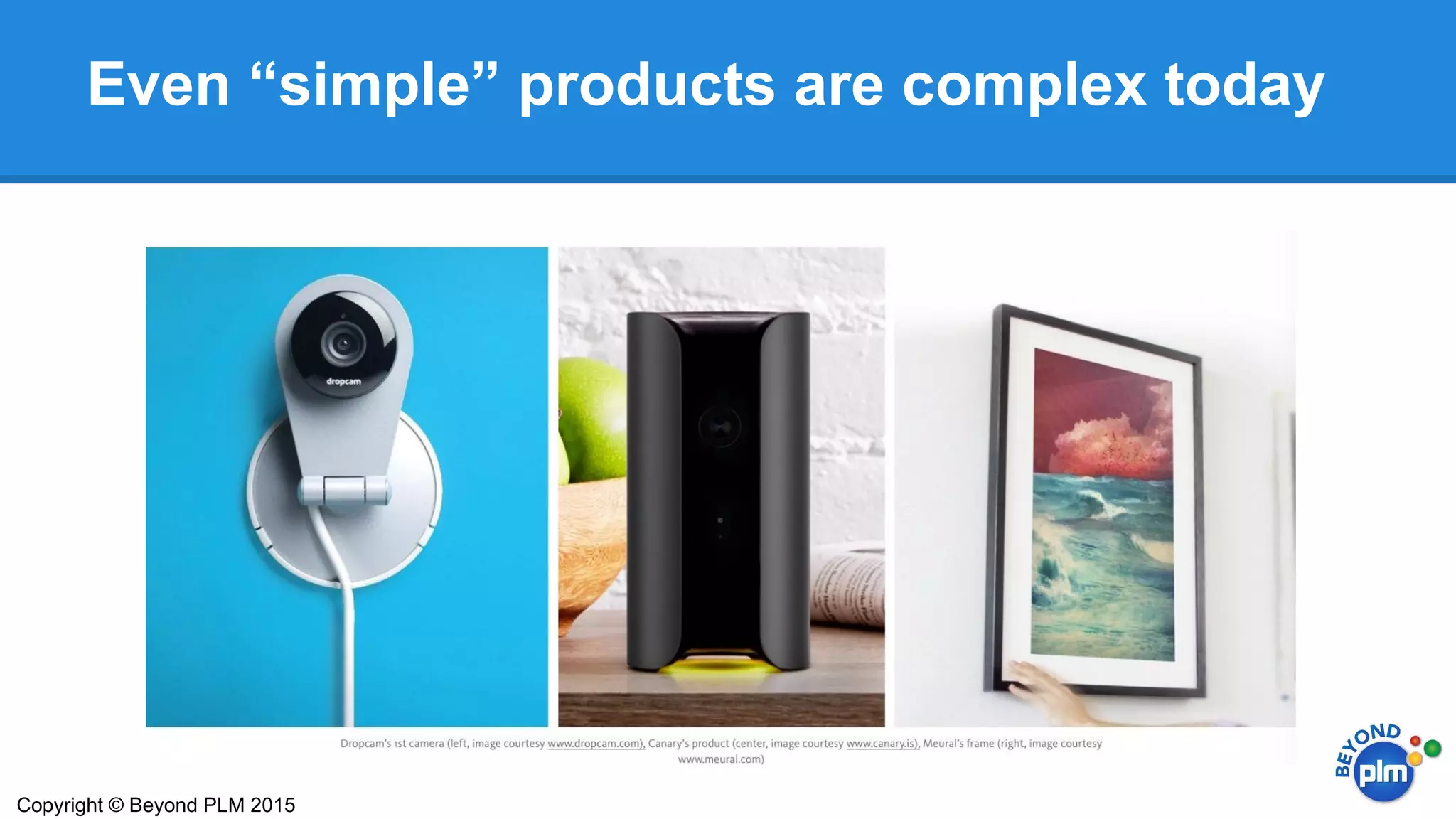 Even “simple” products are complex today
Copyright © Beyond PLM 2015
 