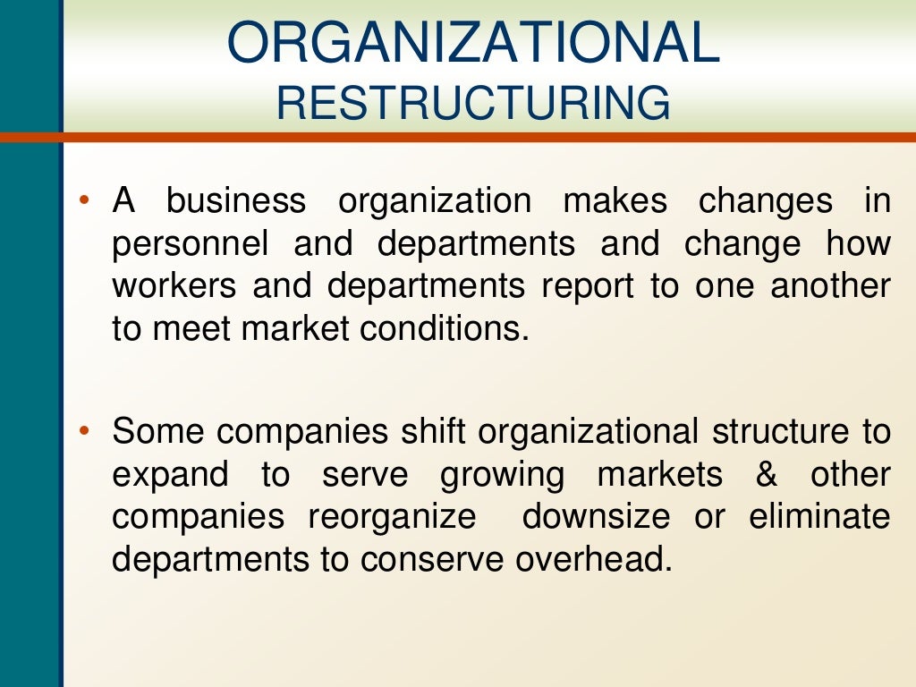 Organizational Restructuring ppt