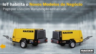 IoT habilita o Novos Modelos de Negócio
Pago por Uso com Manutenção embarcada
 