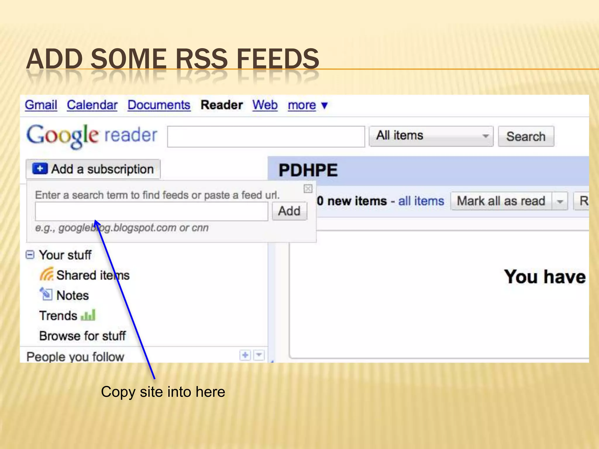 Add some RSS feedsCopy site into here