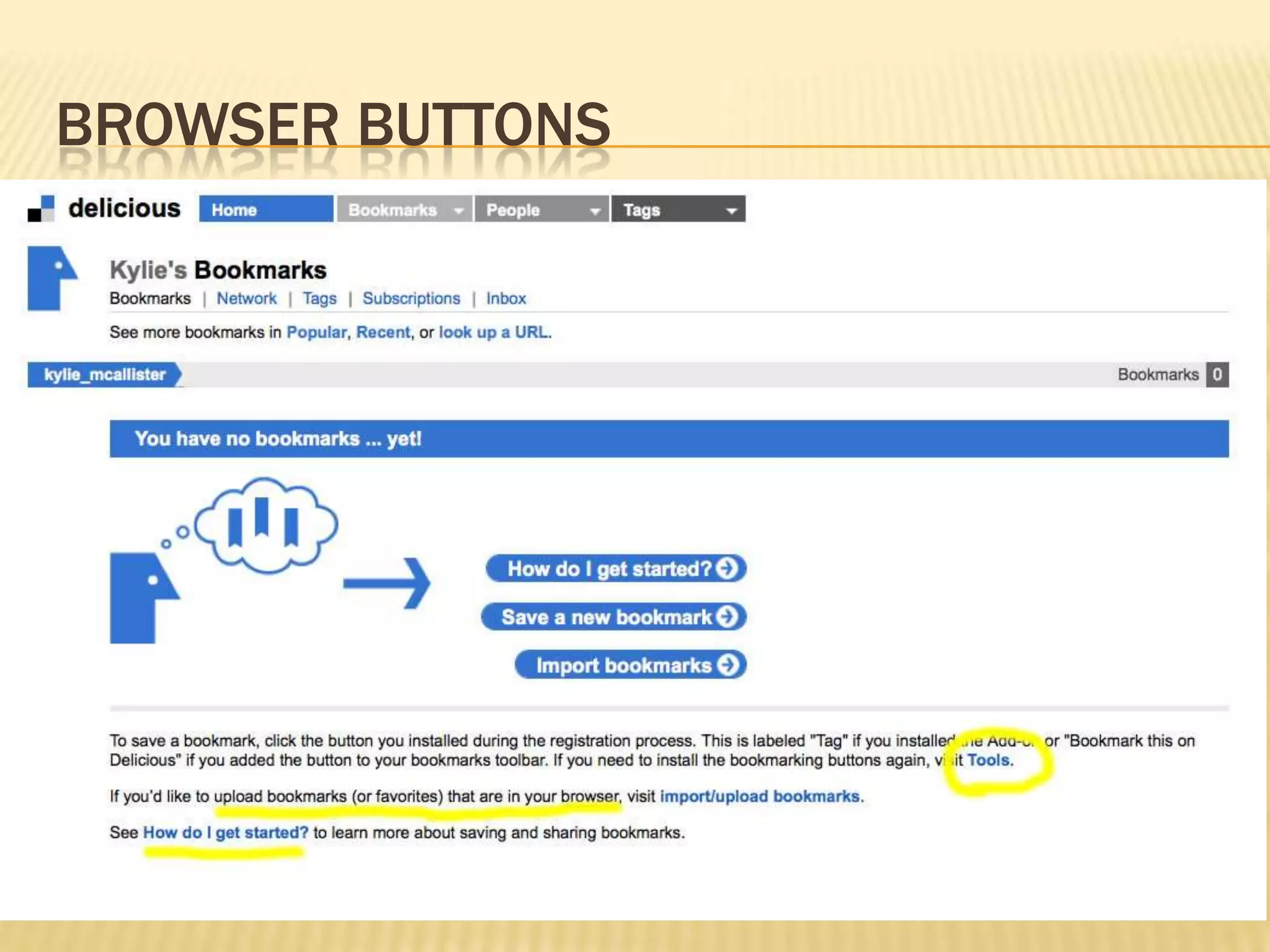 Browser buttons