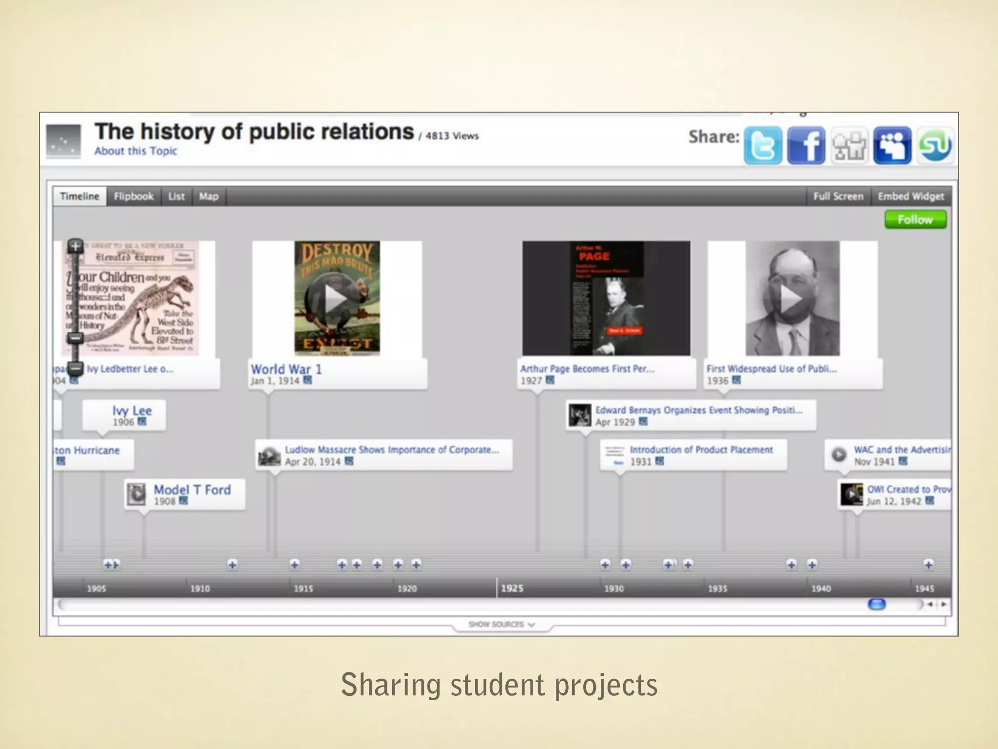 Sharing student projects
 