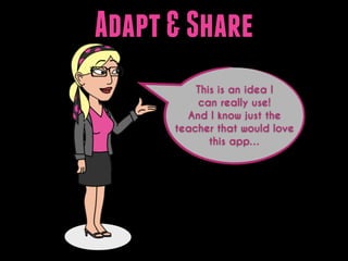 Adapt & Share
This is an idea I
can really use!
And I know just the
teacher that would love
this app…

 