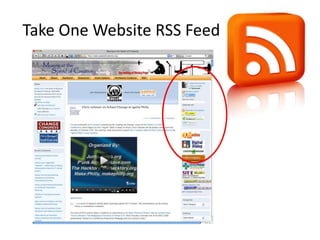 Take One Website RSS Feed