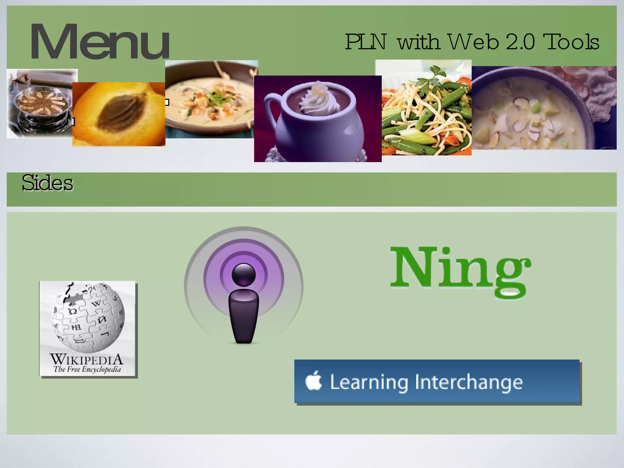 Menu PLN with Web 2.0 Tools Sides 