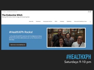 #HEALTHXPH
Saturdays 9-10 pm
 