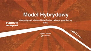 Model Hybrydowy
Jak połączyć własne Data Center z chmurą publiczną
AWS.
Łukasz Dorosz
@mrdoro
 