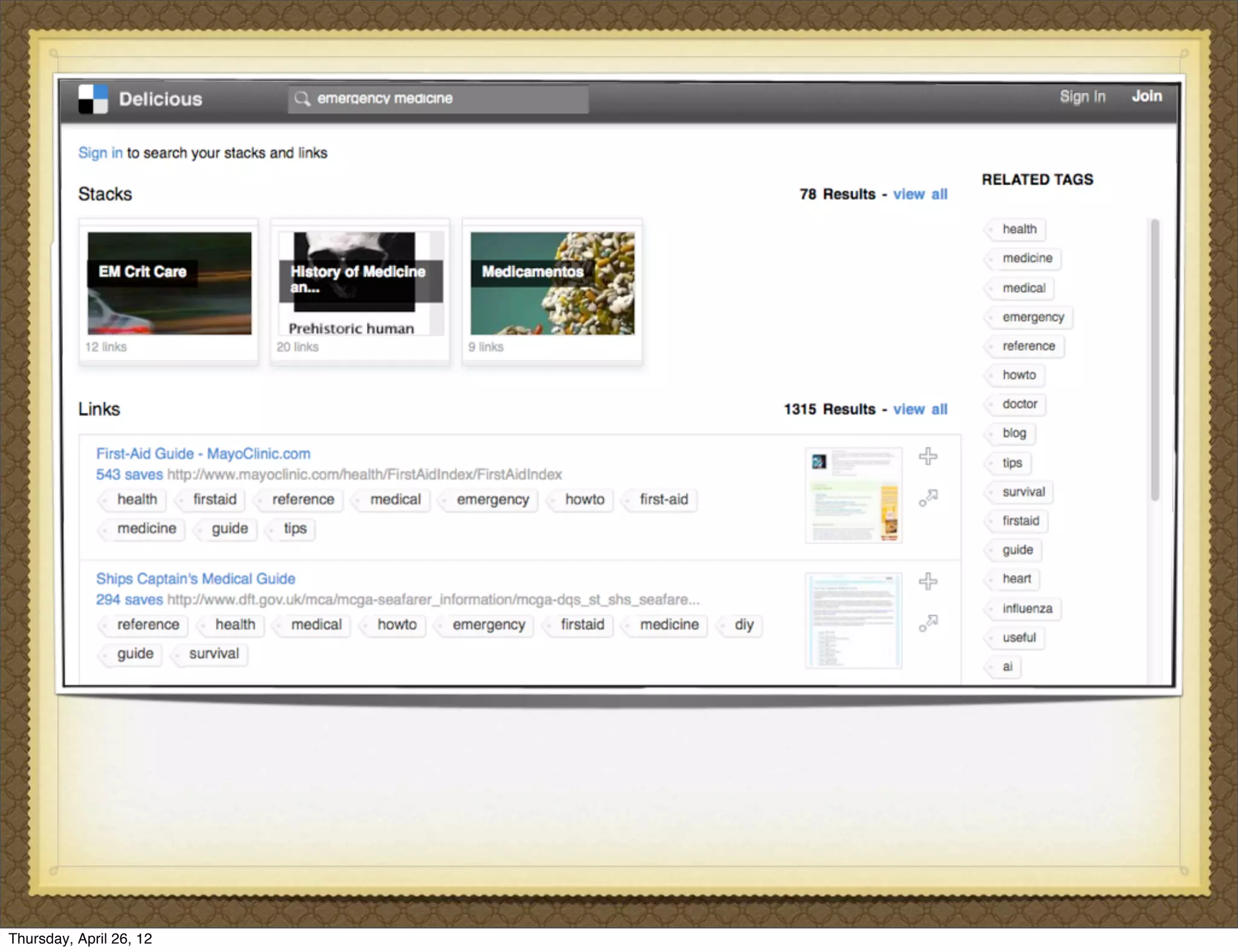 Thursday, April 26, 12
 