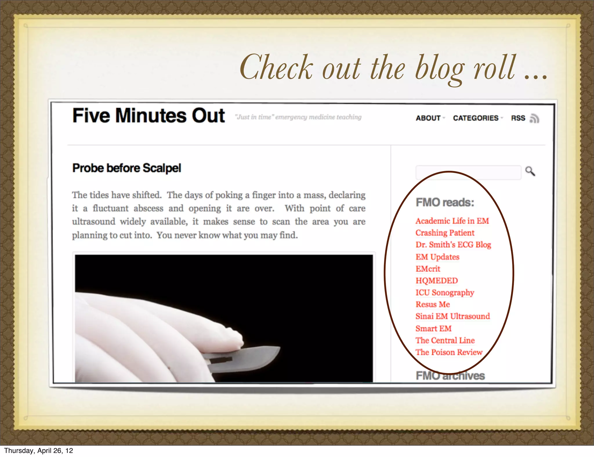 Check out the blog roll ...




Thursday, April 26, 12
 