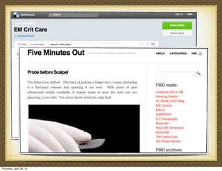 Thursday, April 26, 12
 