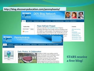 Professional OrganizationsConsider what your national, state, and regional professional organizations offer for educatorsList of Professional Organizations :(with thanks to Jen Dorman, Discovery Education)http://snipurl.com/proforg