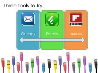 Three tools to try
Outlook Feedly Flipboard
 