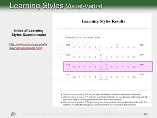 Lec 6 learning styles | PDF