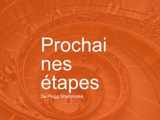 Prochai
nes
étapes
RÉSEAUTER
EFFICACEMENT

à l’aide des outils web d’aujourd’hui

De Plogg Sherbrooke

 