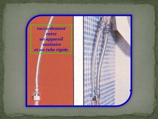 raccordement
entre
un appareil
sanitaire
et un tube rigide
 