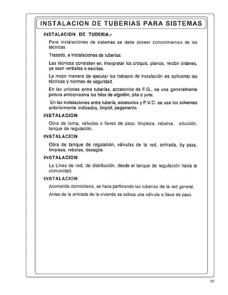 29
INSTALACION DE TUBERIAS PARA SISTEMAS
 