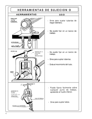 4
H E R R A M I E N T A S D E S U J E C I O N O
 