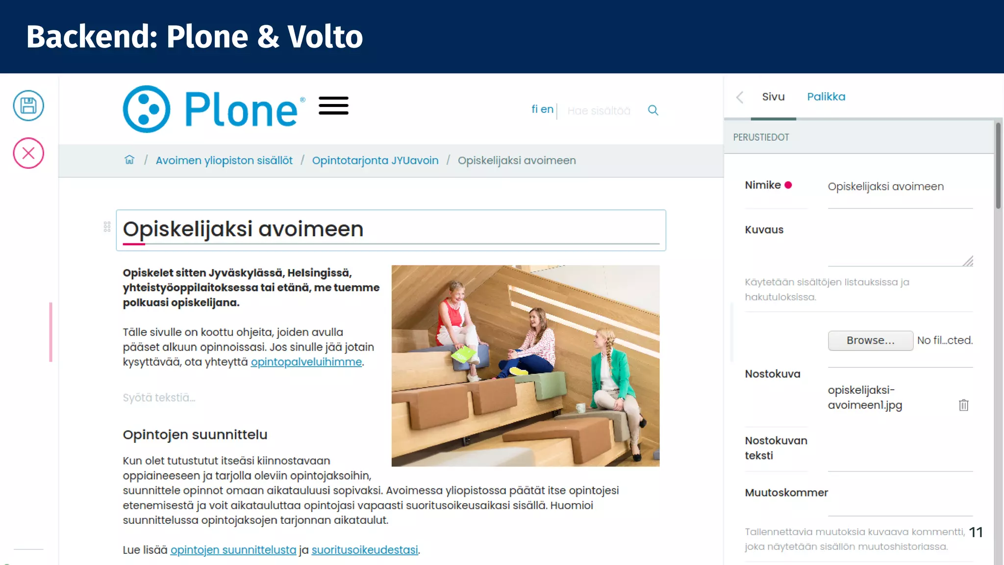 Backend: Plone & Volto
11
 
