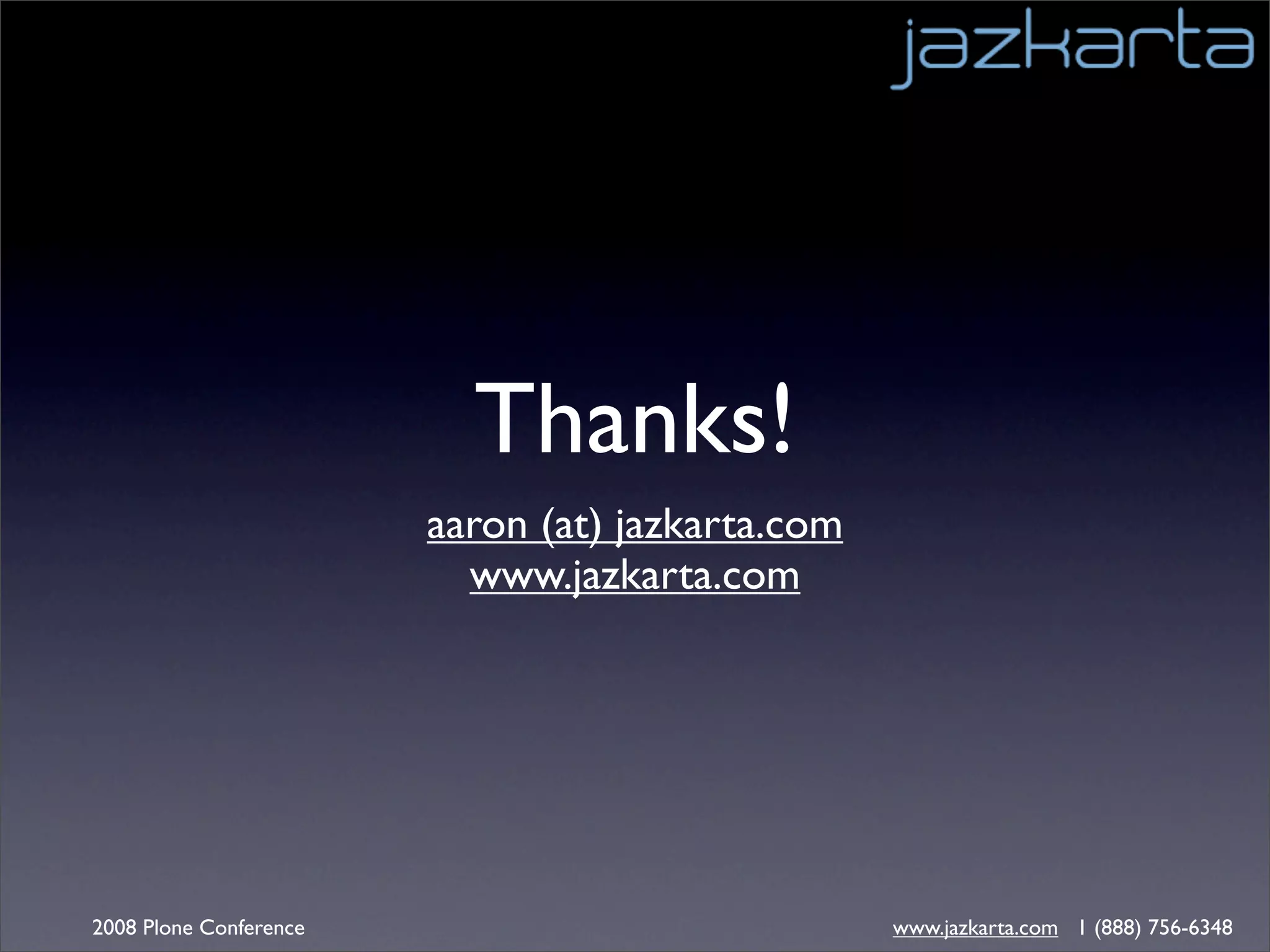 Getting Dates with Plone - Plone Conference 2008