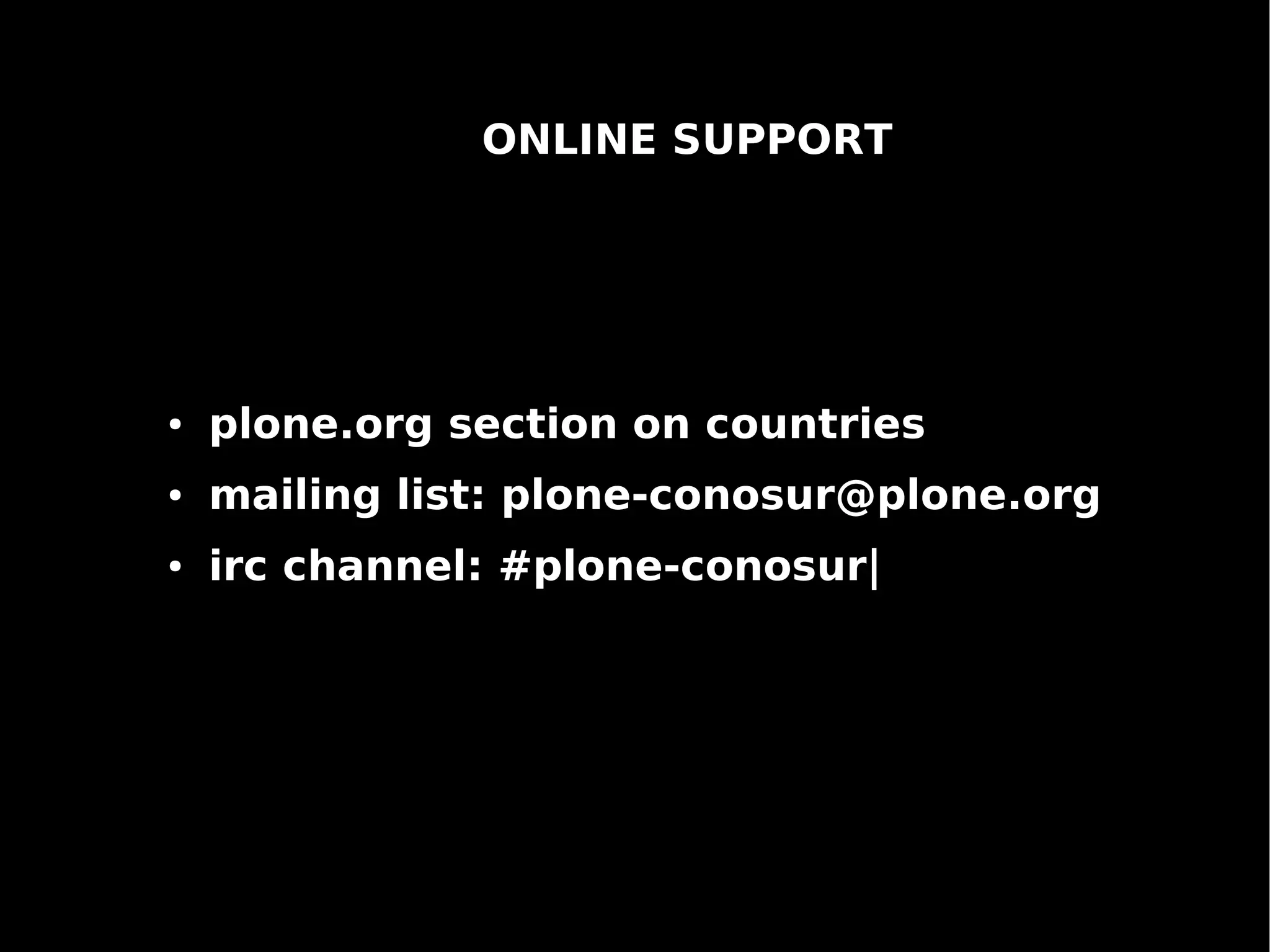 Plone Cono Sur: creating a Plone users group from scratch