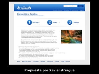 Propuesta por Xavier Arrague
 