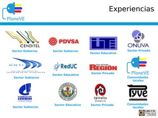 Experiencias




Sector Gobierno   Sector Gobierno                        Sector Privado
                                      Sector Educativo




                                      Sector Privado
                  Sector Educativo
Sector Gobierno                                          Comunidades
                                                            locales




                   Sector Educativo   Sector Privado     Comunidades
Sector Gobierno                                             locales
 