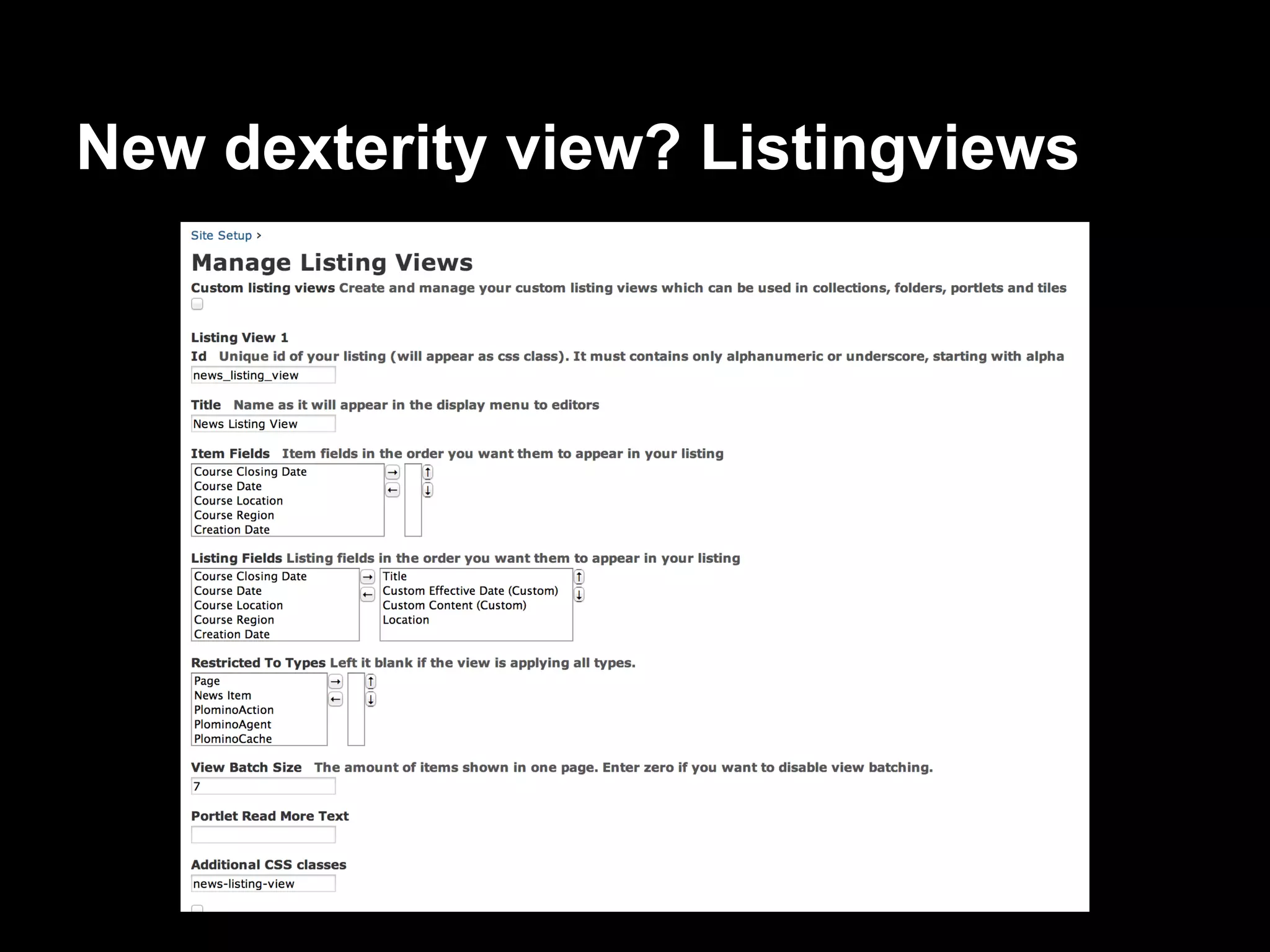 New dexterity view? Listingviews
 