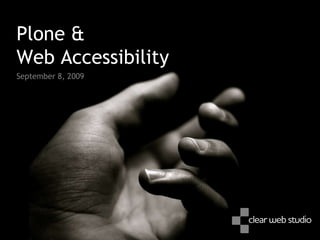 Plone & Web Accessibility September 8, 2009 