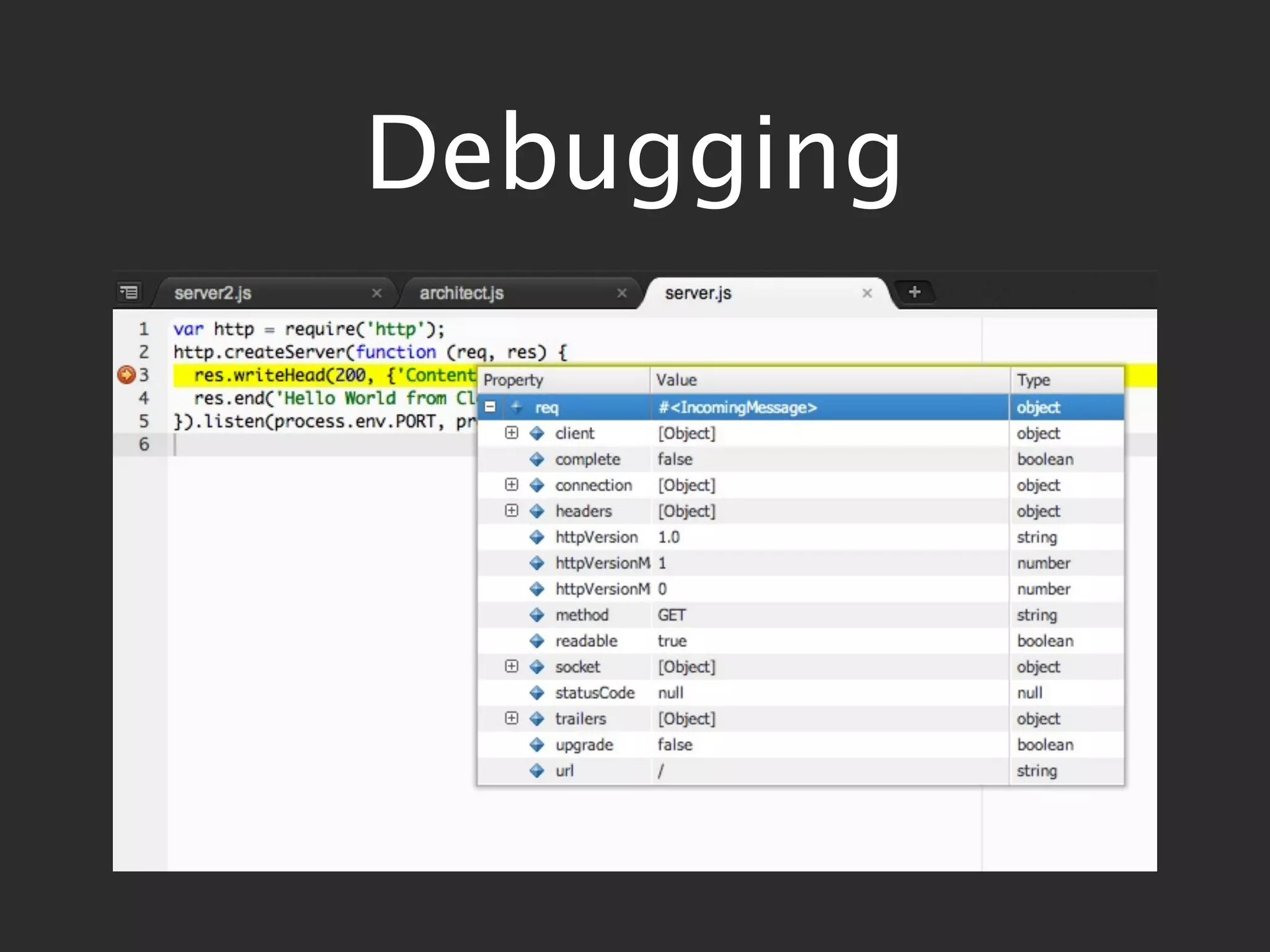 Debugging
 