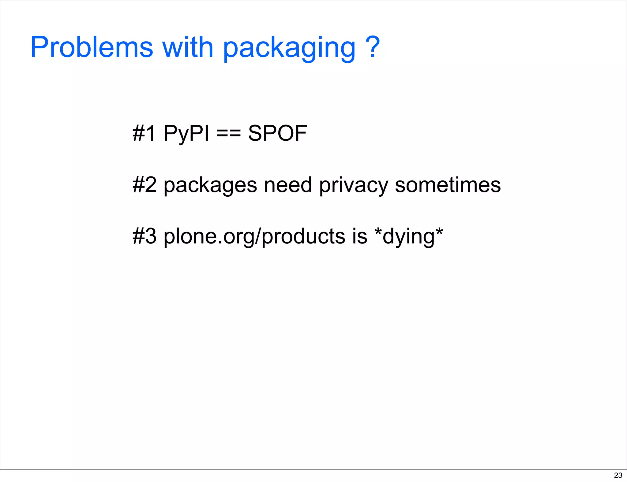 delivering applications with zc.buildout and a distributed model - Plone Conference 2008